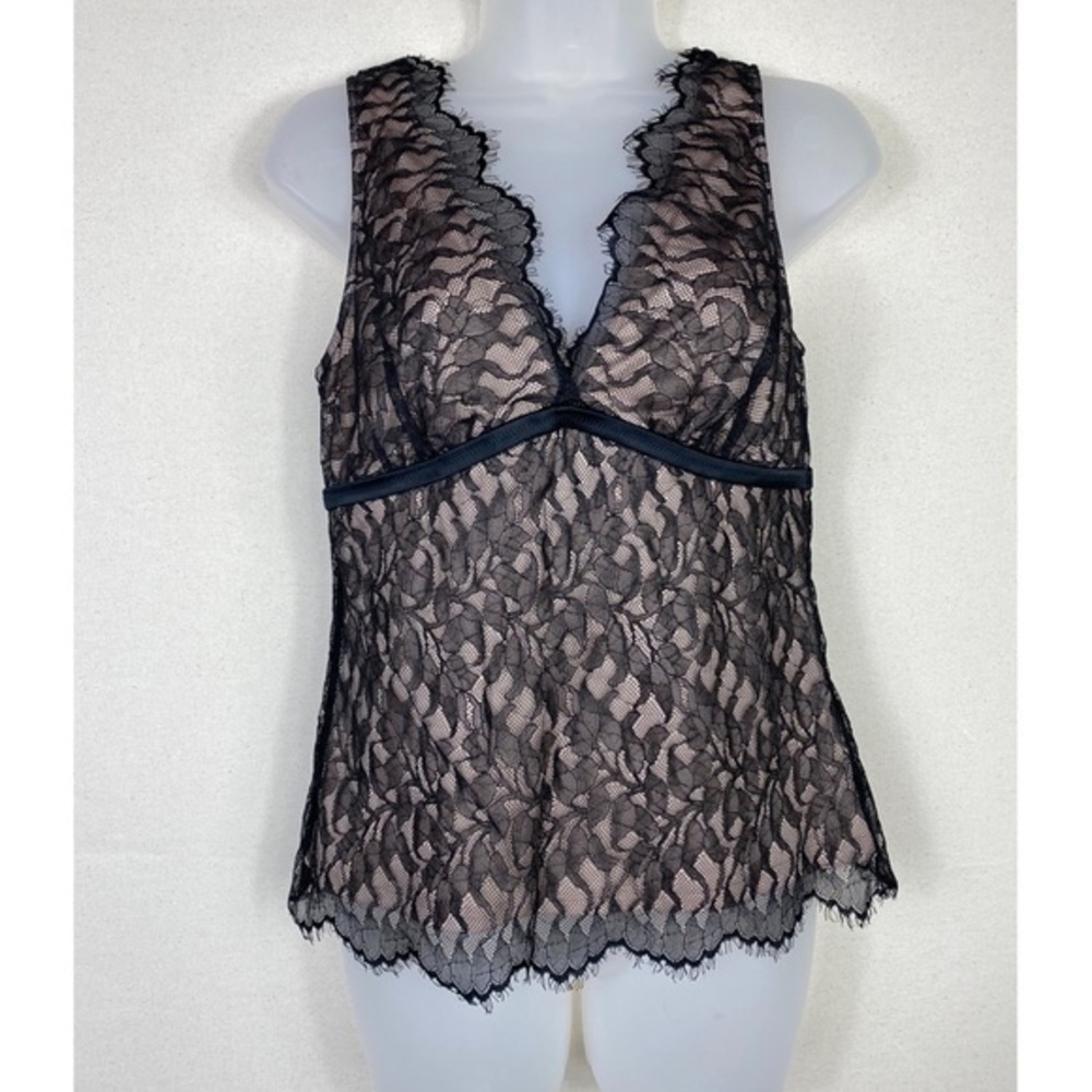 BCBGMAXZARIA | Black Lace Top
